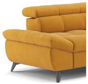 Rozkladacia rohová sedacia súprava L MARANO pravá oranžová