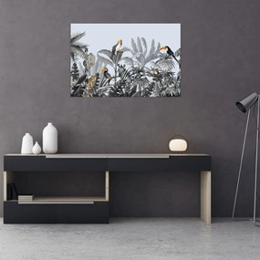 Obraz - Ilustrovaná džungľa (90x60 cm)