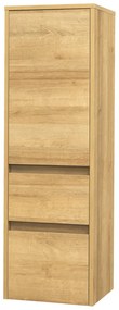 Mereo Mereo, Opto, kúpeľňová skrinka vysoká 125 cm, ľavé otváranie, biela, dub, biela/dub, čierna, MER-CN924L