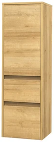 Mereo Mereo, Opto, kúpeľňová skrinka vysoká 125 cm, ľavé otváranie, biela, dub, biela/dub, čierna, MER-CN924L