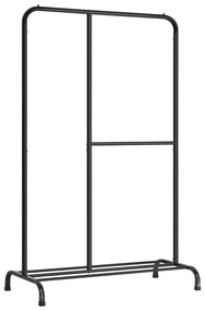 SONGMICS Stojan na šaty, nosnosť do 100 kg, s nastaviteľnou tyčou, čierny