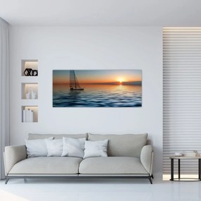 Obraz - Plachetnica na mori (120x50 cm)