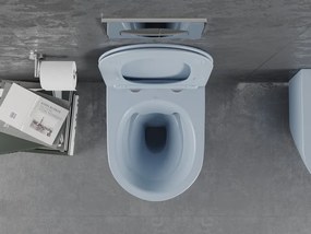 Mexen Lena, závesná toaletná misa 480x360x355 mm s pomaly padajúcim sedátkom, šedo-modrá matná, 30224069