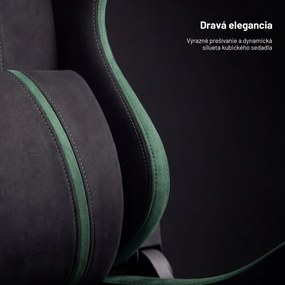 Látková herná stolička čierno-zelená Diablo X-One 2.0 Forest Green Small