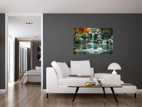 Obraz - Ázijské jazierko (90x60 cm)