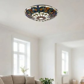 BRILAGI - Tiffany vitrážové stropné svietidlo LUISA 2xE27/60W/230V priemer 40 cm