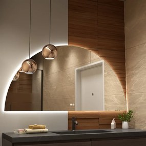 Erga Kori, polkruhové LED zrkadlo 80x160cm, 3220 lm, 3 farby svetla, ERG-V01-KORI-8016-CL