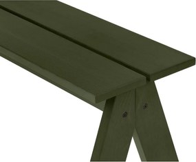 Zelená drevená záhradná lavica Navo – noo.ma