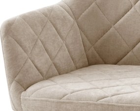 Otočná jedálenská stolička Patti, béžová látka