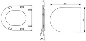 Tece Mille, sada závesné WC Cersanit Mille CleanOn 51x36,5x36,5 cm + inštalačný modul pod omietku Tece, TEC-9400412-S701-430