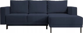 Rohová sedacia súprava Rodriguez mini (p) (modrá čierna)
