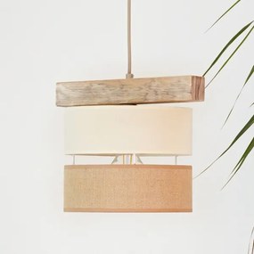 Brilagi - Luster na lanku FOREST 1xE27/15W/230V borovica/béžová/krémová