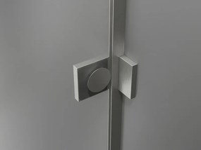 Mexen Lunar, L Duo výklopný sprchový kút 115 x 105 cm, 8mm číre sklo, oceľový profil, 834L-115L-105P-97-00