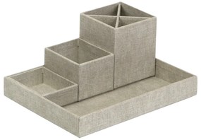 4-dielny béžový stolový organizér Bigso Box of Sweden Lena