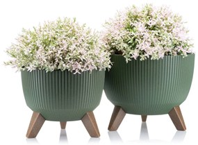 Kvetináč Rosa Linea 24x15 cm zelený