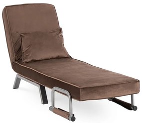 Kreslo pohovka rozkladacia PRATO hnedá - vintino.sk