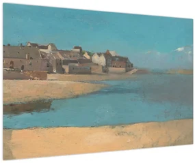 Obraz - Odilon Redon, Village by the Sea in Brittany, reprodukcia (90x60 cm)