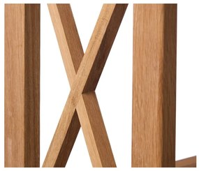 Regál z dubového dreva v prírodnej farbe 70x124 cm X-Shelf – Unique Furniture