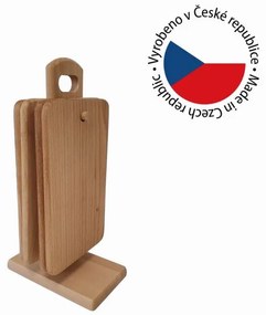 Buková doska na stojane, 4 kusy, 31 x 14 cm