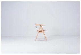 Lavica z dubového dreva s koženým sedadlom Gazzda Ava