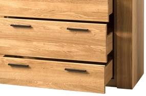 Komoda Velvet II 75 105 cm z masivu s LED osvětlením dub přírodní