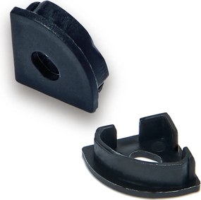 BERGE Koncové krytky profilov BRG-20 2 ks čierne