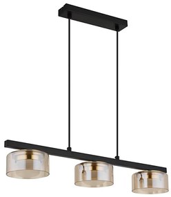 Globo 16055-3HG - LED Luster na lanku HIGGINS 3xGX53/6W/230V dymová/hnedá