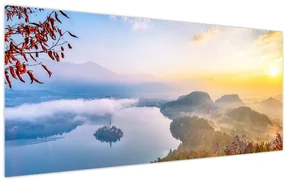 Obraz - Bledské jazero (120x50 cm)