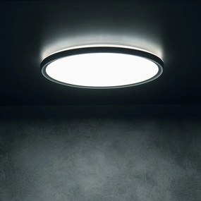 KANLUX KANLUX, AZPO stropné LED svietidlo, priemer 290mm, 18,5W, 3000/4000/6000K, IP54, čierna matná, 31515