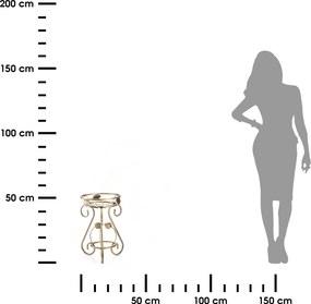 STOJAN NA KVETINÁČ FIORINA 45X31 CM ZLATÁ