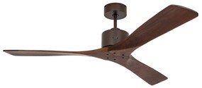 Stropný ventilátor Macau, bronz naolejovaný/orech