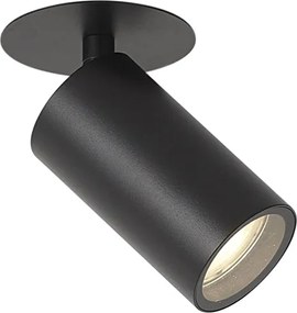 Moderné zapustené bodové svietidlo čierne GU10 50mm IP44 - Chels
