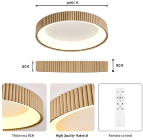 Brilagi - stmievateľné LED stropné svietidlo FALCON MODERN LED/54W/230V 60 cm béžové + diaľkové ovládanie
