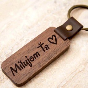 Ahome Krásna drevená kľúčenka Milujem Ťa