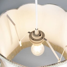 Sada 4 retro závesných lámp krémová 45 cm - Granny