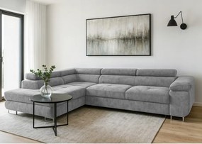 Šedý roh na každodenné spanie Avesta s opierkami hlavy ľavý