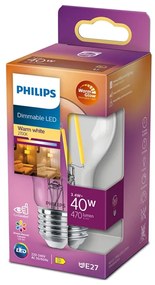 LED žiarovka E27 A60 3,4W = 40W 470lm 2700 Warm Filament PHILIPS Stmievateľná