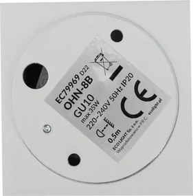 Stropné svietidlo GU10 LED, pohyblivé, 60x100 mm, vysoké bodové svetlo, biele