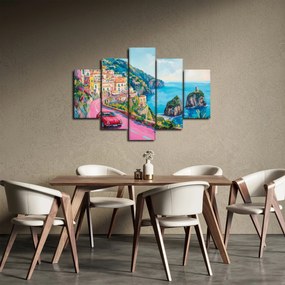 Obraz - Ružová cesta na pobreží (150x105 cm)