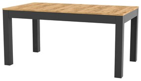 Jedálenský stôl Weston (dub + čierna) (pre 6-8 osôb). Vlastná spoľahlivá doprava až k Vám domov. 1082833