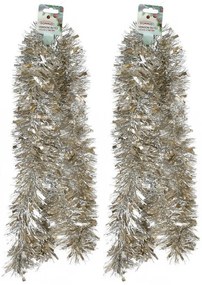 Bohatá vianočná reťaz Champagne, 2 m, SET 2 KS