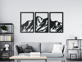 drevko Viacdielny obraz Hory Rozmer obrazu: 31 x 65 cm, Farba dekorácie: Čierna
