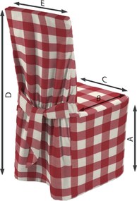 Návlek na stoličku farba produktu červená látka vzorované