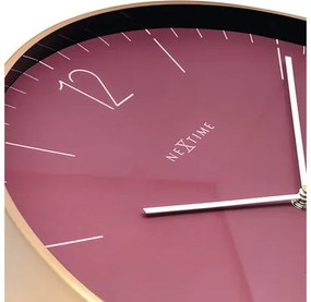 Nástenné hodiny NeXtime Essential Ø40 cm červené