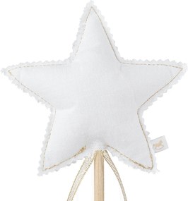 Ľanová kúzelná palička biela so zlatom