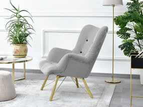 Relaxačné kreslo Dawntawn (biela + zlatá). Akcia -20%. Vlastná spoľahlivá doprava až k Vám domov. 1135678