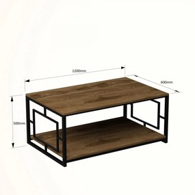 Konferenční stolek Kelvin 120 cm ořech/černý