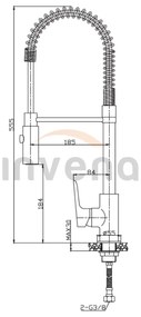 Invena Dokos, stojanková drezová batéria, chrómová, INV-BZ-19-S01-V