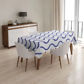 Sablio Obrus Modré vlnky - 90x90 cm