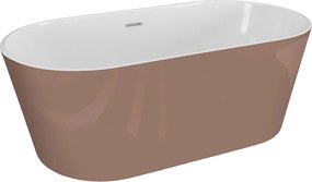 Polimat Akrylátová voľne stojaca vaňa Uzo 160x80 POLIMAT-Rozmery: 160x80, POLIMAT-Farba vane: Biela / čierna mat